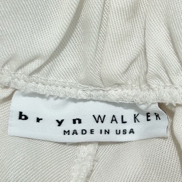 Bryn Walker 100% Linen Pull On Crop Wide Leg OSCA Pant Ivory Womens M Casual USA - Picture 2 of 14